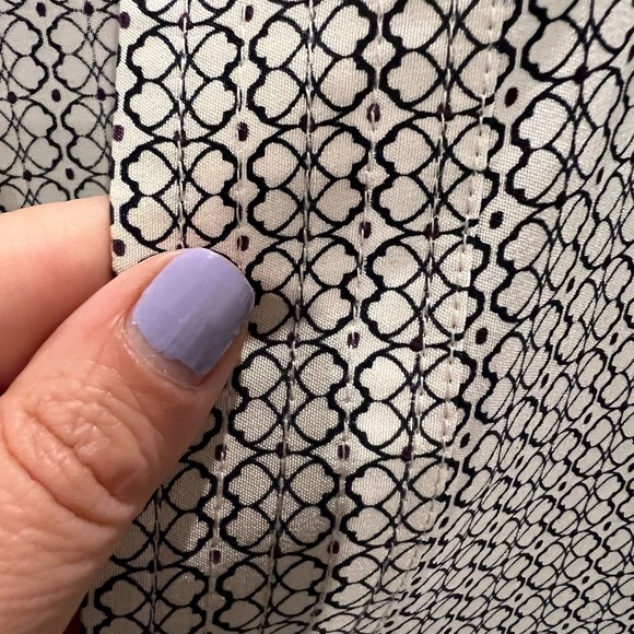 Vince 100% Silk trapunto Sheath GEOMETRIC tunic wide dress size XXS - Picture 6 of 11